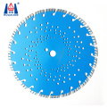 350mm Skewed slot turbo segmented diamond cutting saw blade for multiple purposes